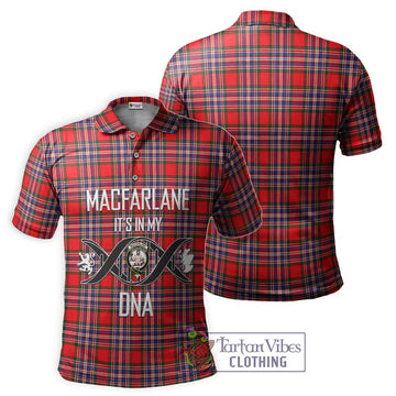 MacFarlane (McFarlane) Tartan Polo Shirt with Family Crest DNA In Me Style