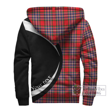 MacFarlane (McFarlane) Tartan Sherpa Hoodie with Family Crest Circle Style