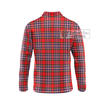 MacFarlane (McFarlane) Tartan Long Sleeve Polo Shirt with Family Crest DNA In Me Style