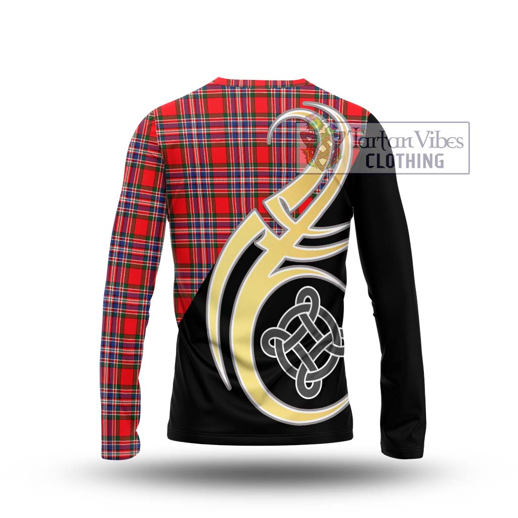 MacFarlane (McFarlane) Tartan Long Sleeve T-Shirt with Family Crest and Celtic Symbol Style - Tartan Vibes Clothing