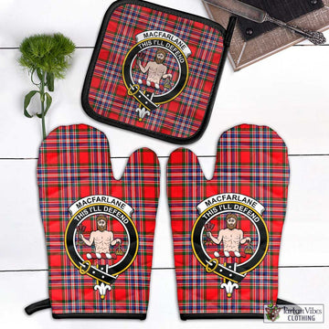 MacFarlane (McFarlane) Tartan Combo Oven Mitt & Pot-Holder with Family Crest