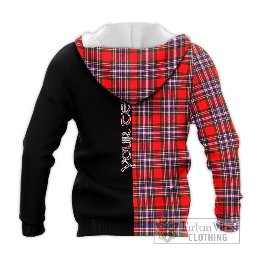 MacFarlane (McFarlane) Tartan Knitted Hoodie with Family Crest and Half Of Me Style - Tartanvibesclothing Shop