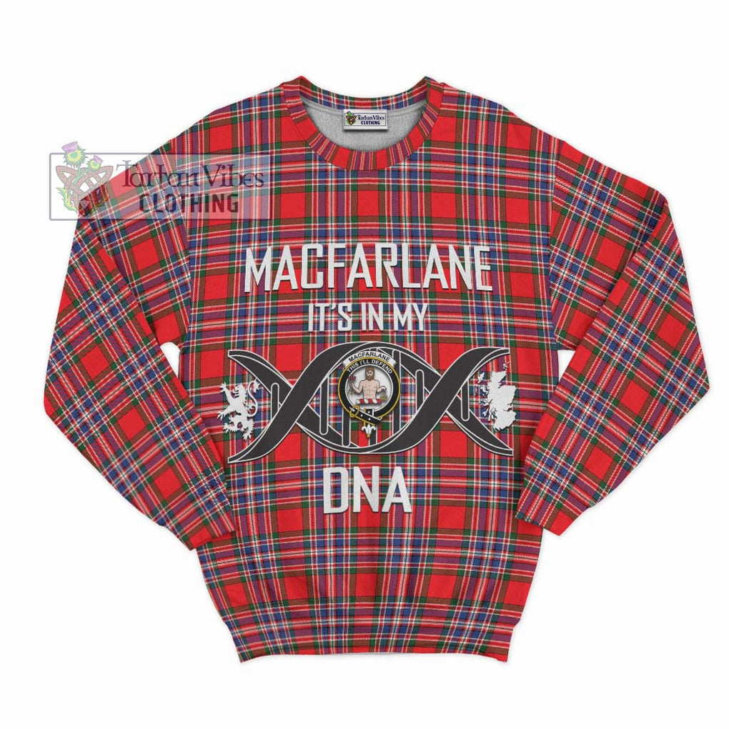 MacFarlane (McFarlane) Tartan Sweatshirt with Family Crest DNA In Me Style - Tartanvibesclothing Shop