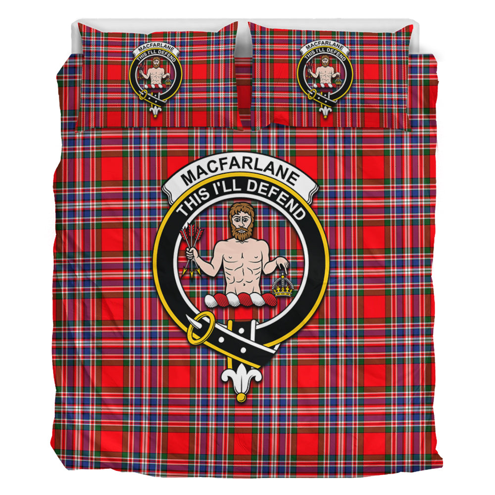 MacFarlane (McFarlane) Tartan Bedding Set with Family Crest - Tartan Vibes Clothing