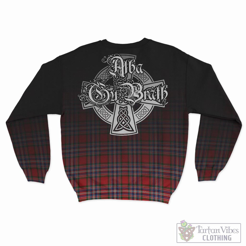 Tartan Vibes Clothing MacFarlane Modern Tartan Sweatshirt Featuring Alba Gu Brath Family Crest Celtic Inspired