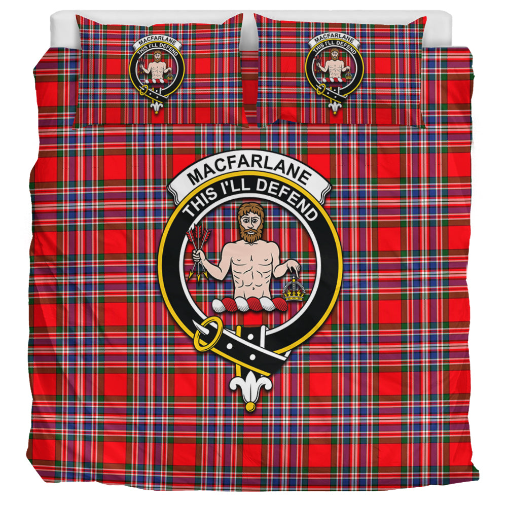 MacFarlane (McFarlane) Tartan Bedding Set with Family Crest UK Bedding Set UK Super King 104*94 inch - Tartan Vibes Clothing