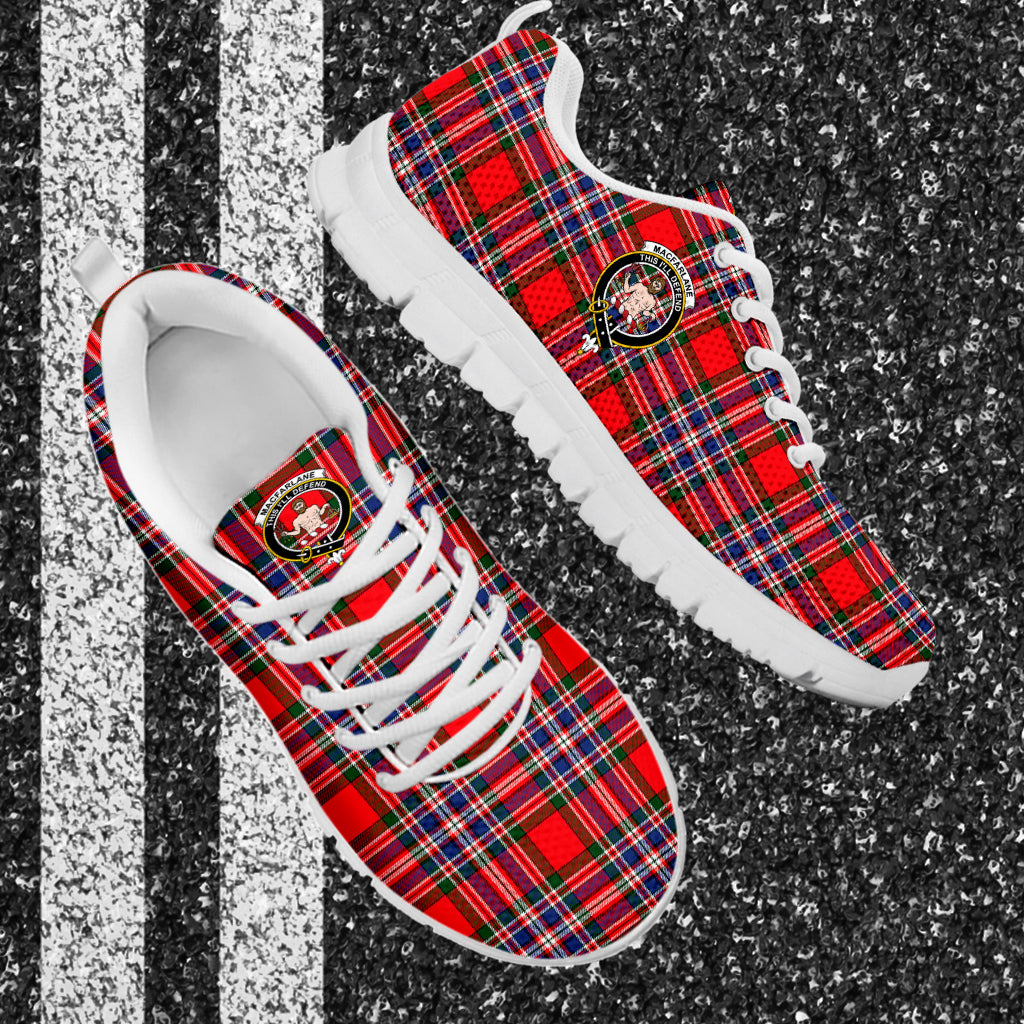 MacFarlane (McFarlane) Tartan Sneakers with Family Crest - Tartan Vibes Clothing