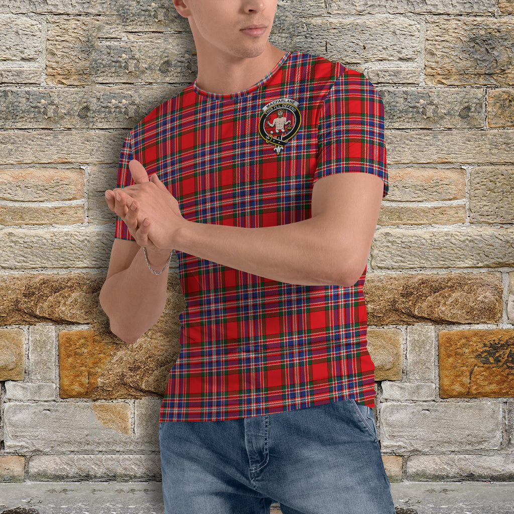 MacFarlane (McFarlane) Tartan T-Shirt with Family Crest - Tartan Vibes Clothing