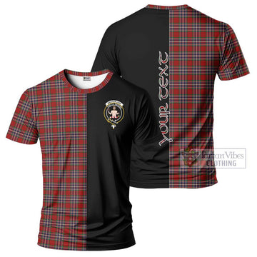 MacFarlane Red Tartan T-Shirt with Family Crest and Half Of Me Style