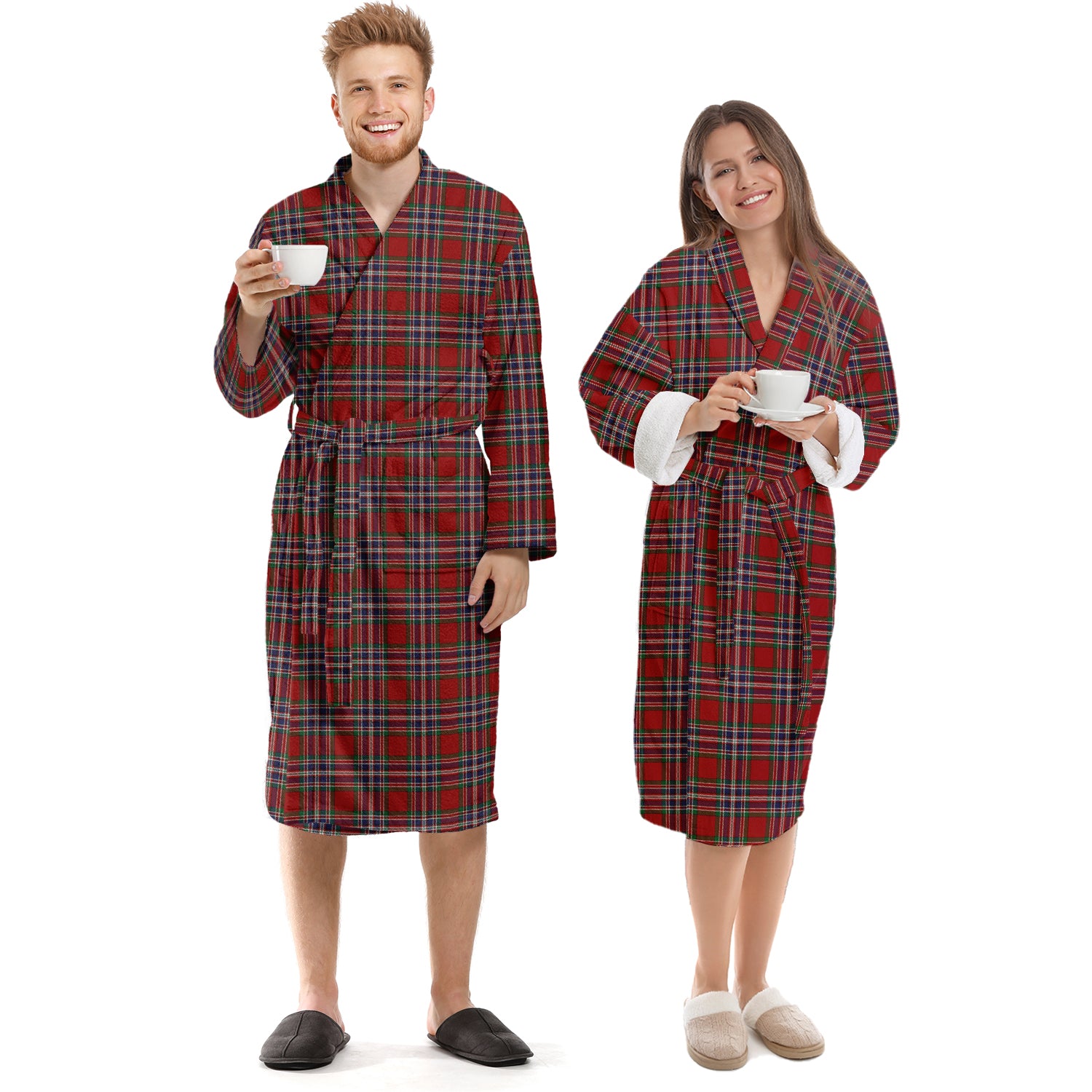 MacFarlane Red Tartan Bathrobe Unisex S - Tartan Vibes Clothing