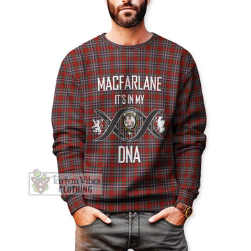 MacFarlane Red Tartan Sweatshirt with Family Crest DNA In Me Style