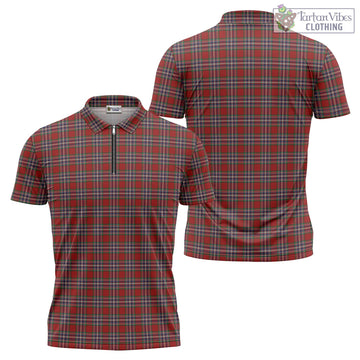 MacFarlane Red Tartan Zipper Polo Shirt