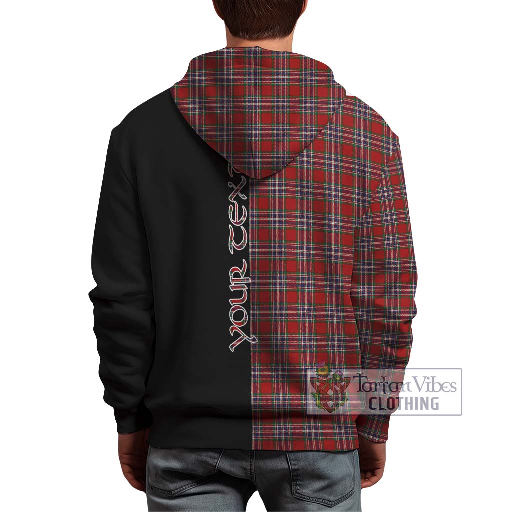 Tartan Vibes Clothing MacFarlane Red Tartan Hoodie with Family Crest and Half Of Me Style