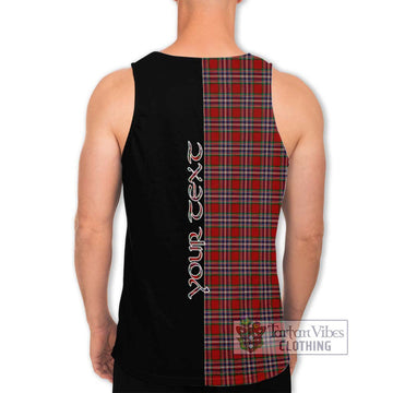 MacFarlane Red Tartan Men's Tank Top with Family Crest and Half Of Me Style