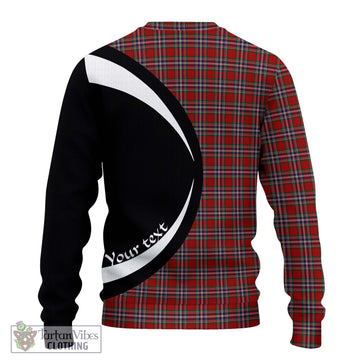 MacFarlane Red Tartan Ugly Sweater with Family Crest Circle Style