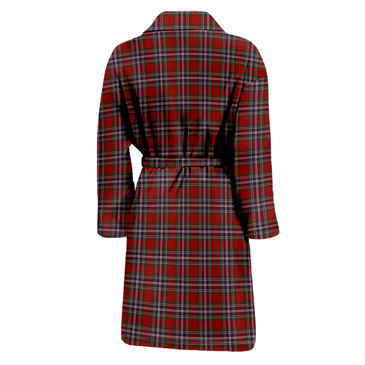 MacFarlane Red Tartan Bathrobe with Family Crest - Tartan Vibes Clothing