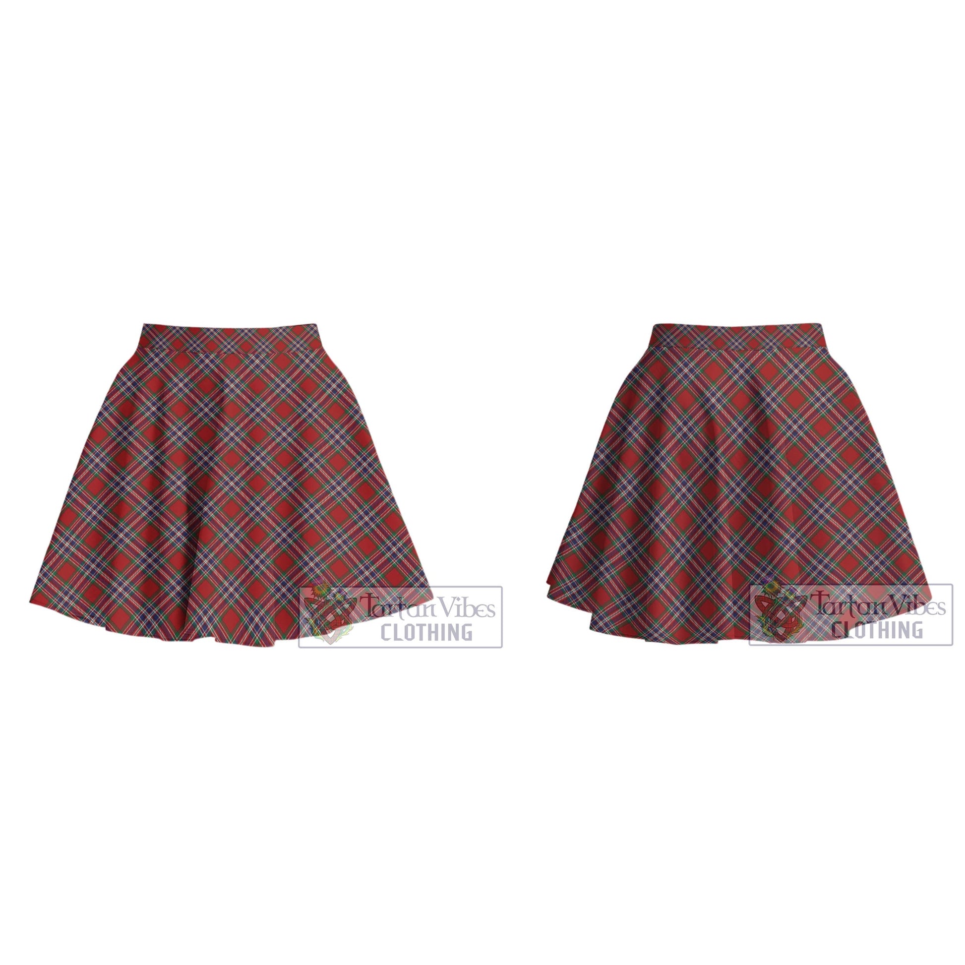 Tartan Vibes Clothing MacFarlane Red Tartan Women's Plated Mini Skirt