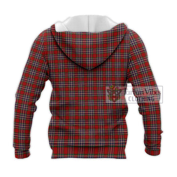 MacFarlane Red Tartan Knitted Hoodie with Family Crest DNA In Me Style