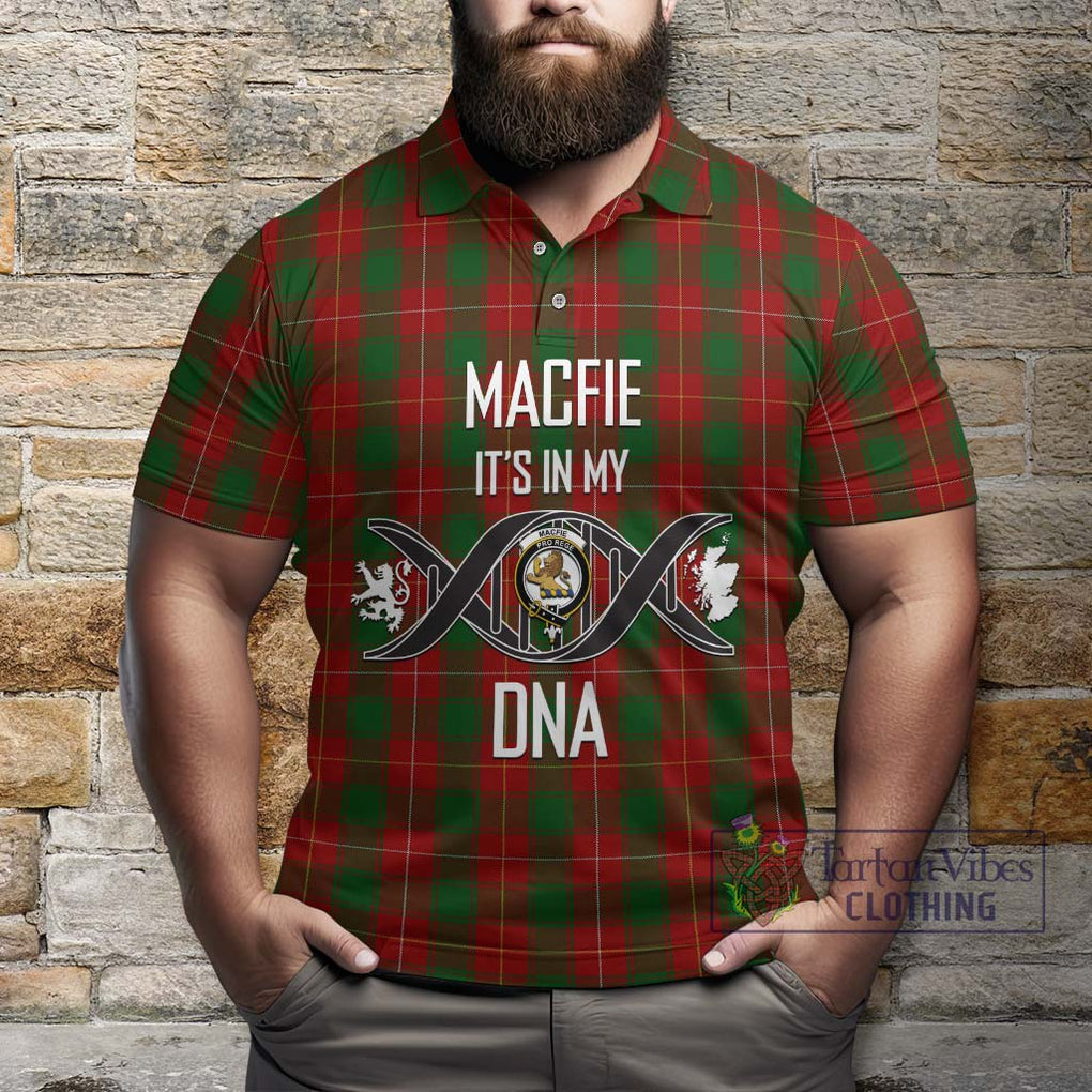 MacFie (McFie) Tartan Polo Shirt with Family Crest DNA In Me Style Kid - Tartanvibesclothing Shop