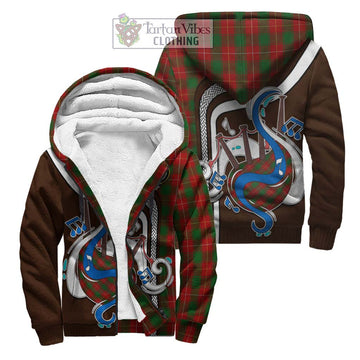 MacFie (McFie) Tartan Sherpa Hoodie with Epic Bagpipe Style