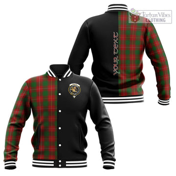 MacFie (McFie) Tartan Baseball Jacket with Family Crest and Half Of Me Style