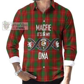 MacFie (McFie) Tartan Long Sleeve Button Shirt with Family Crest DNA In Me Style