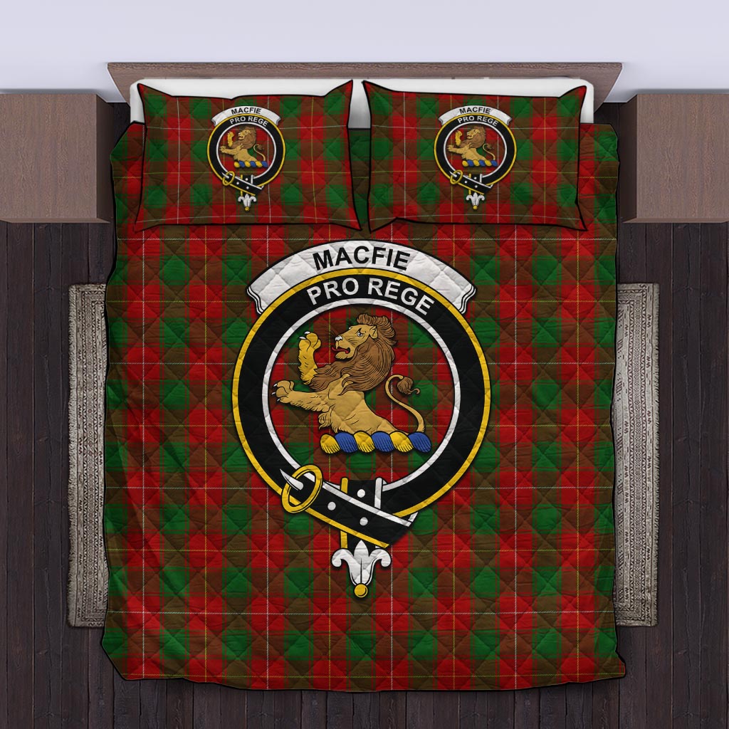 MacFie (McFie) Tartan Quilt Bed Set with Family Crest Twin - Tartan Vibes Clothing