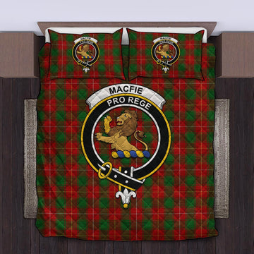 MacFie (McFie) Tartan Quilt Bed Set with Family Crest