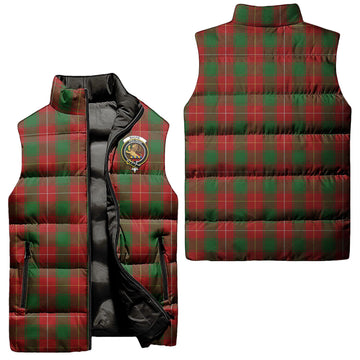 MacFie (McFie) Tartan Sleeveless Puffer Jacket with Family Crest