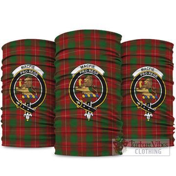 MacFie (McFie) Tartan Neck Gaiters, Tartan Bandanas, Tartan Head Band with Family Crest