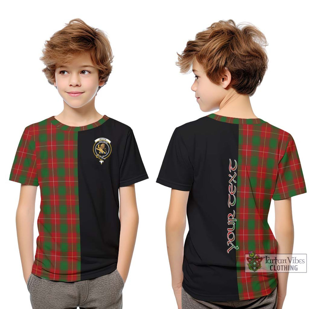 MacFie (McFie) Tartan Kid T-Shirt with Family Crest and Half Of Me Style Youth XL Size14 - Tartanvibesclothing Shop