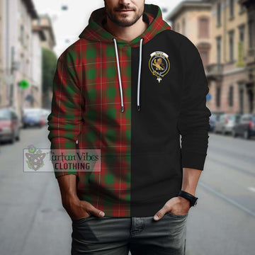 MacFie (McFie) Tartan Hoodie with Family Crest and Half Of Me Style