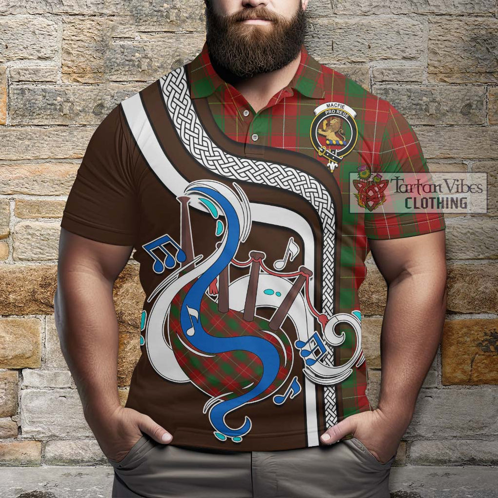 Tartan Vibes Clothing MacFie Tartan Polo Shirt with Epic Bagpipe Style