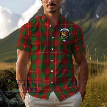 MacFie (McFie) Tartan Cotton Hawaiian Shirt with Family Crest