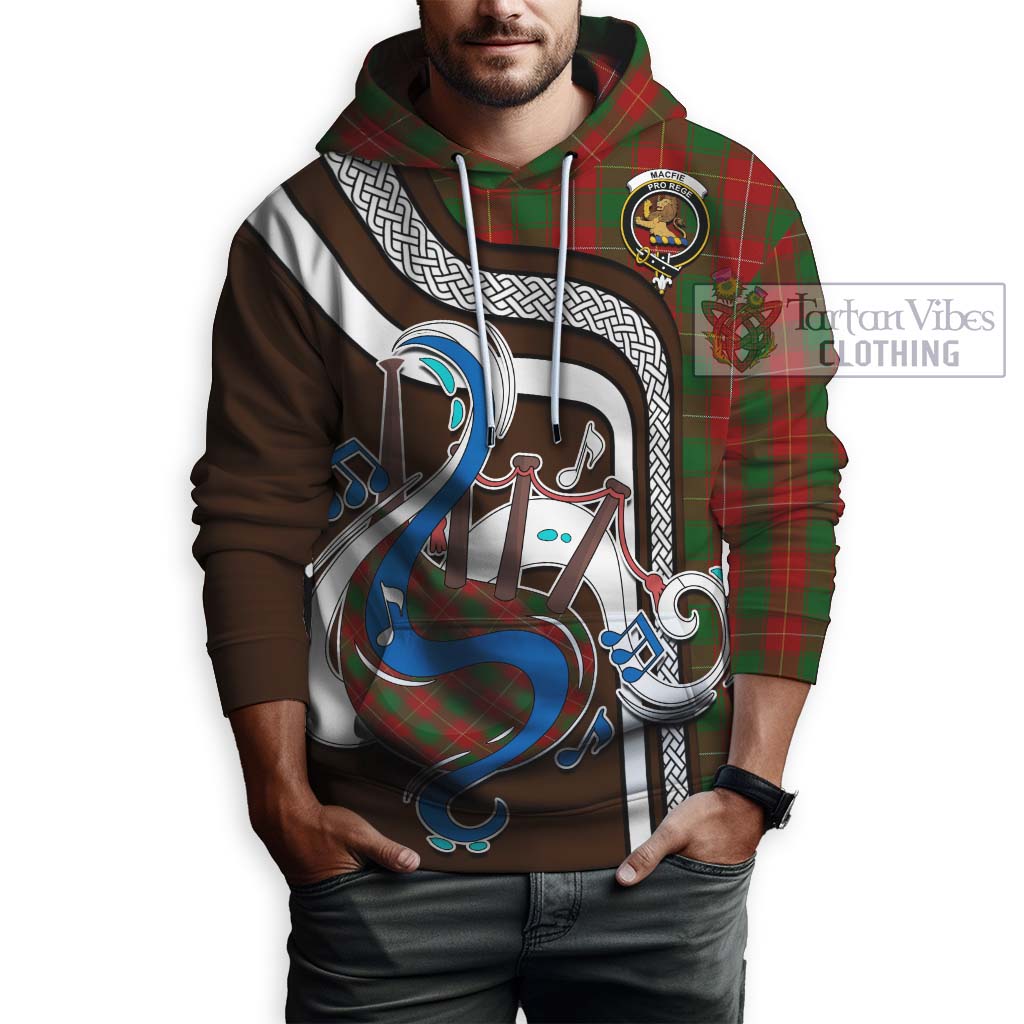 Tartan Vibes Clothing MacFie Tartan Hoodie with Epic Bagpipe Style