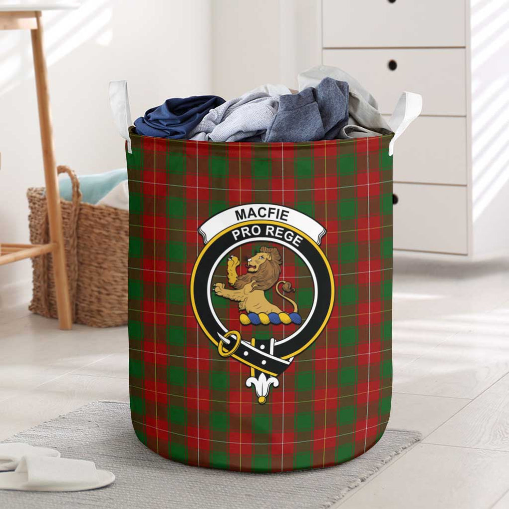 MacFie (McFie) Tartan Laundry Basket with Family Crest One Size - Tartanvibesclothing Shop