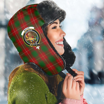 MacFie (McFie) Tartan Winter Trapper Hat with Family Crest