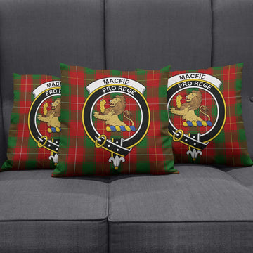 MacFie (McFie) Tartan Pillow Cover with Family Crest