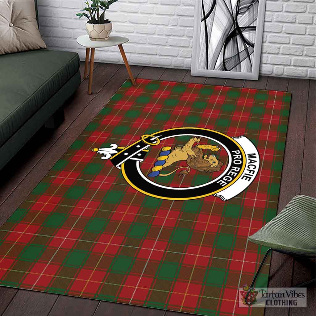 MacFie (McFie) Tartan Area Rug with Family Crest L 59*86 inch (150x220 cm) - Tartan Vibes Clothing