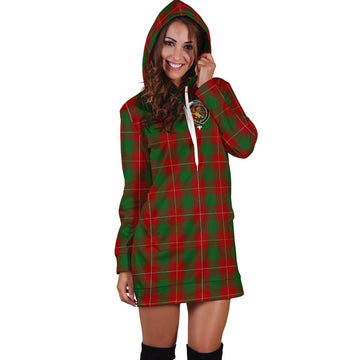 MacFie (McFie) Tartan Hoodie Dress with Family Crest