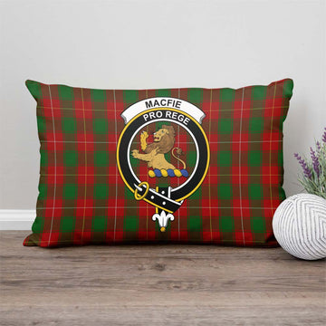 MacFie (McFie) Tartan Pillow Cover with Family Crest