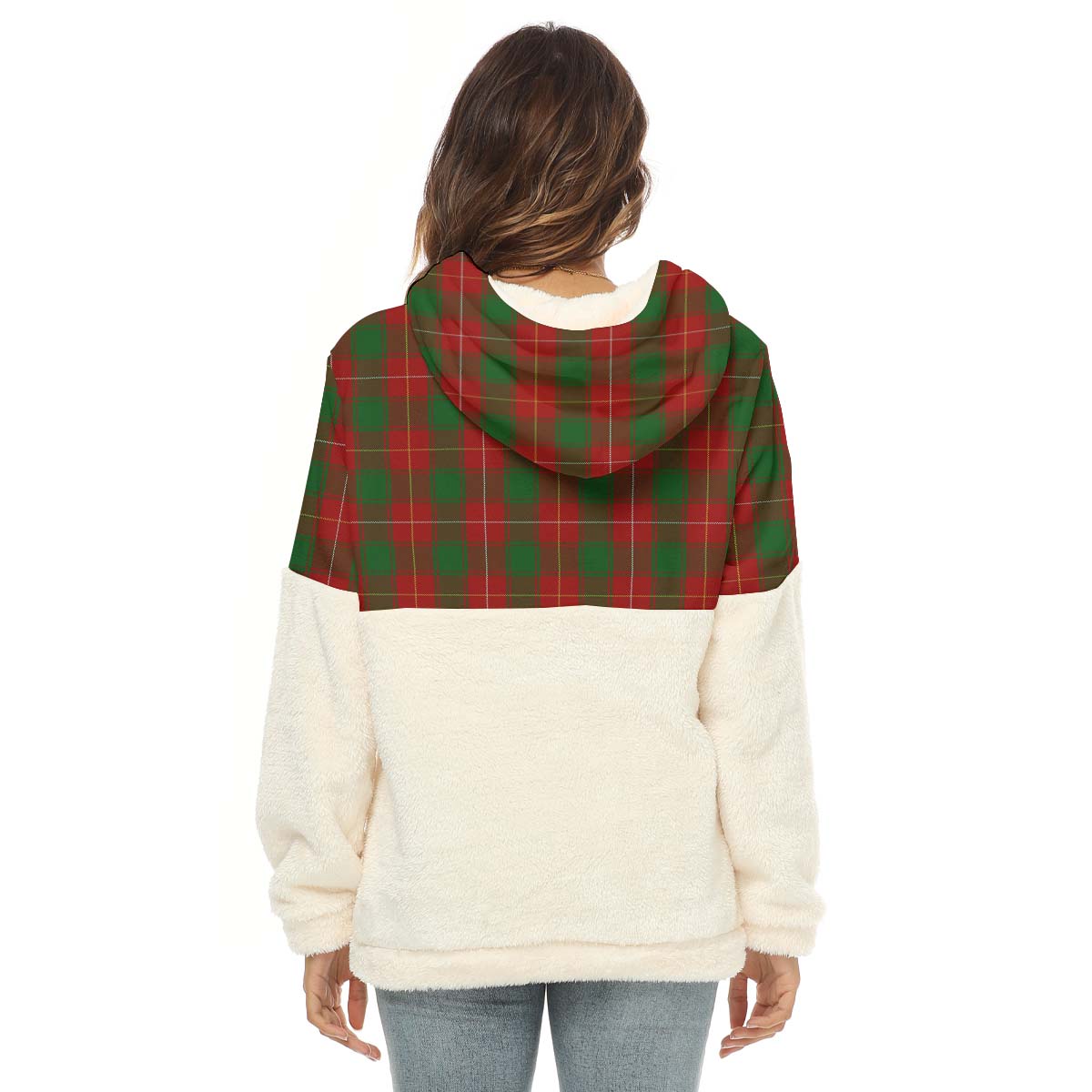 MacFie (McFie) Tartan Women's Borg Fleece Hoodie With Half Zip - Tartan Vibes Clothing