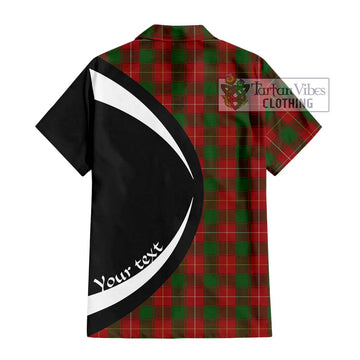 MacFie (McFie) Tartan Short Sleeve Button Up with Family Crest Circle Style