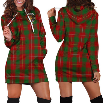 MacFie (McFie) Tartan Hoodie Dress with Family Crest