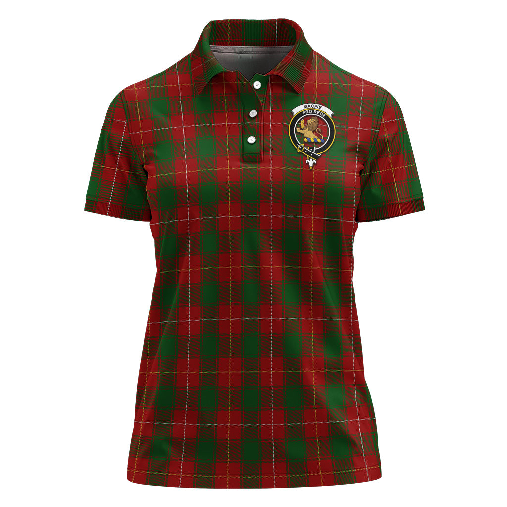 MacFie (McFie) Tartan Polo Shirt with Family Crest For Women - Tartan Vibes Clothing