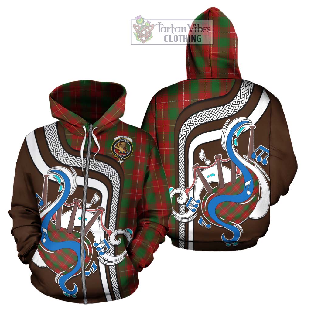 Tartan Vibes Clothing MacFie Tartan Hoodie with Epic Bagpipe Style