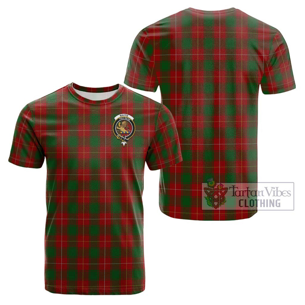 MacFie (McFie) Tartan Cotton T-Shirt with Family Crest Kid's Shirt - Tartanvibesclothing Shop