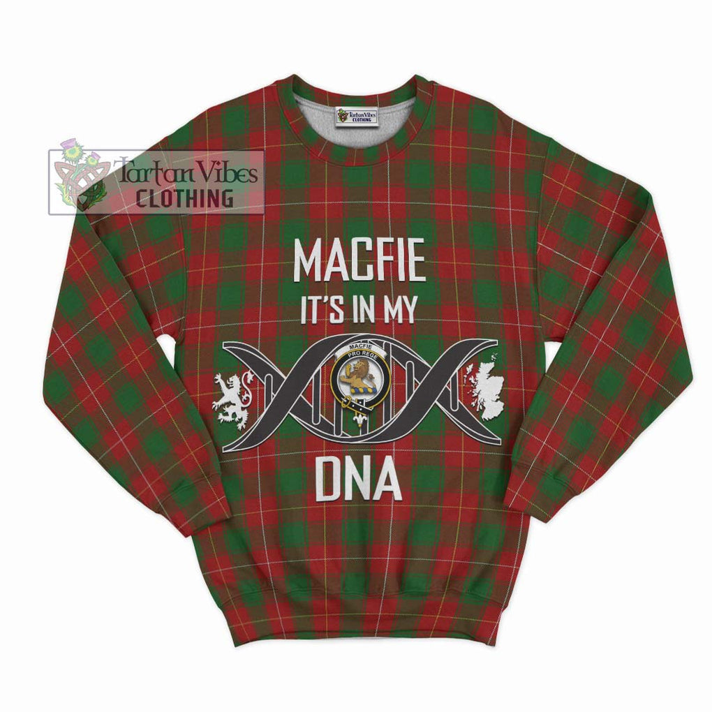 MacFie (McFie) Tartan Sweatshirt with Family Crest DNA In Me Style - Tartanvibesclothing Shop