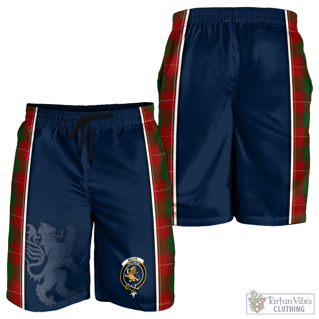 Tartan Vibes Clothing MacFie Tartan Men's Shorts with Family Crest and Lion Rampant Vibes Sport Style