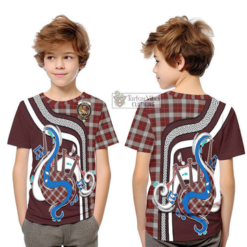 MacFie Dress Tartan Kid T-Shirt with Epic Bagpipe Style